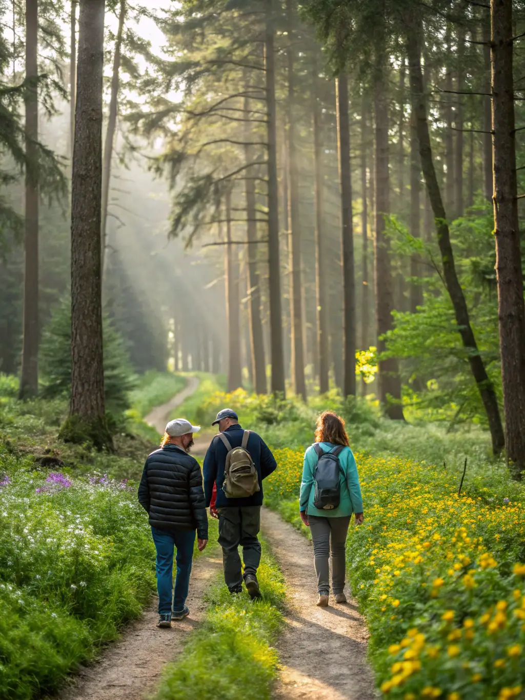 A picture of community members participating in a guided nature walk, learning about local flora and fauna, and the importance of preserving natural habitats.